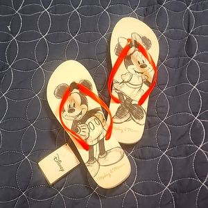 Disney Mickey & Minnie Flip-flops, size 8